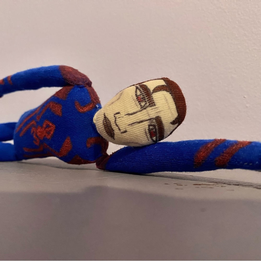 🕸️SPIDER-MAN 2099🕸️ 11” Custom PLUSH Miguel O’hara HANDMADE Collectible DOLL - Picture 5 of 13